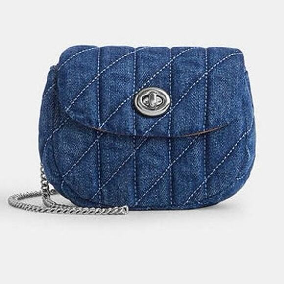 Coach Turnlock Card Case Crossbody With Quilting NWT - Picture 1 of 2